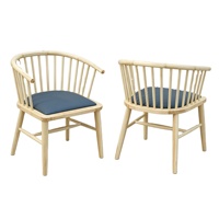 Silla de Comedor de Muebles Japoneses Modernos, Estructura de Madera, Silla Tapizada en Tela de Alta Calidad