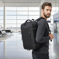 Nouveau sac à dos unisexe en polyester Oxford durable, grande capacité, compartiment à chaussures imperméable, sac à dos pour ordinateur portable, sac à dos de cabine pour affaires