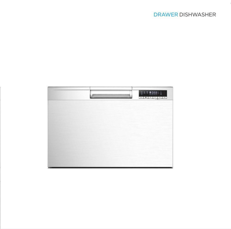Home Drawer Dishwasher 7 Settings Household Built in High Level Professional Stainless Steel Turbo Smart Drawer Dishwashers