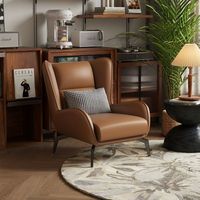 Furnitur Ruang Tamu Sederhana dan Nyaman Sofa Putih Modern dengan Sandaran Kaki dan Kursi Sandaran Tinggi