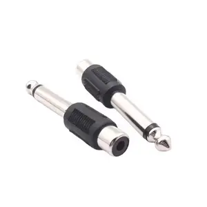 hot sales 6.5 mm to Lotus AV female connector 6.5 to RCA Lotus female connector 6.35 single sound Mixing console audio adapter