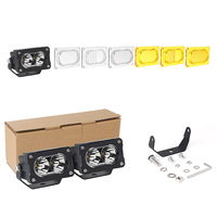 Projecteur de travail LED 20W, 3,3 pouces, pour conduite tout-terrain, antibrouillard, blanc/jaune, IP67, 9-36V DC, 12V 24V, camion, SUV, 4x4, ATV, UTV, Rock