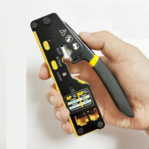 All-in-One Ethernet vũ nữ Thoát Y cắt và uốn tóc bồng công cụ Kit với cáp Tester kết nối cho viễn thông bộ phận - Product Image 2