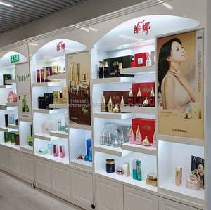 Sharewin Tùy Chỉnh Bằng Gỗ Tường Mỹ Phẩm Kệ Hiển Thị Tủ Và Trang Điểm Cho Showcase Cho Cửa Hàng Bán Lẻ Tùy Chỉnh Hiển Thị Kệ - Product Image 2