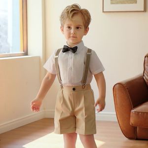 2024 été mariage bébé cérémonie formelle robe de smoking enfants anniversaire photographie ensembles soirée costumes enfants garçons vêtements - Product Image 2