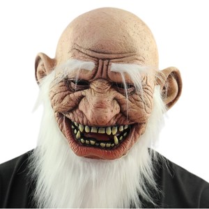 Masque de zombie vieil homme effrayant en latex pour <span class=keywords><strong>Halloween</strong></span> et Noël, accessoires de déguisement pour adulte, perruque pour cosplay - Product Image 4
