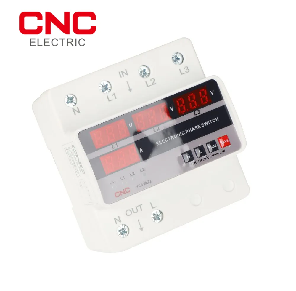 Professional Factory Three Phases 63a Ac Current Detector Protector Under And Over Voltage Protection Device