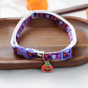 Accessoires de collier fantôme citrouille d'Halloween pour animaux de compagnie, chats, petits chiens et chiots - Parfaits pour les activités de plein air - Product Image 4
