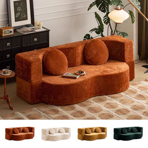 <span class=keywords><strong>Canapé</strong></span> incurvé de couleur personnalisée B-104, <span class=keywords><strong>canapé</strong></span> modulaire en forme de vague rembourré pour salon chambre à coucher - Product Image 3