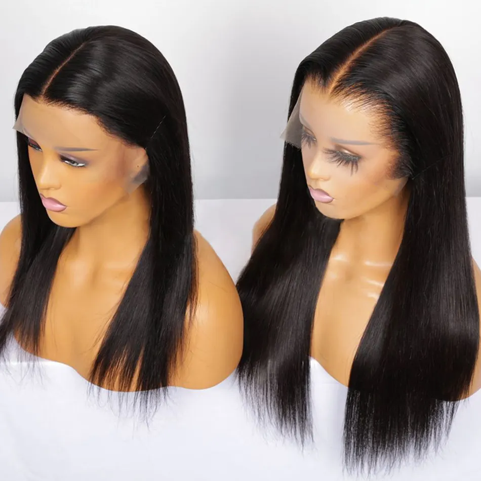 Cheap Bone Straight Human Hair Lace Front Wigs Peruvian Hair HD Lace Frontal Wig Vendor Full Lace Human Hair Wig For Black Women