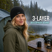 Gorro de Invierno Impermeable de 3 Capas, Gorro de Punto Térmico Transpirable y Resistente al Viento para Hombres y Mujeres, Deportes al Aire Libre, Logotipo Personalizado OEM ODM