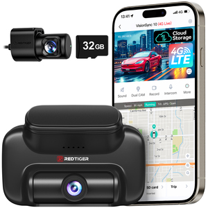 Redtiger Dealer VS10 2.5k 1080P Front and Rear Dual <b>Camera</b> WIFI <b>Dash</b> Cam Car Black Box with WIFI GPS - Product Image 1