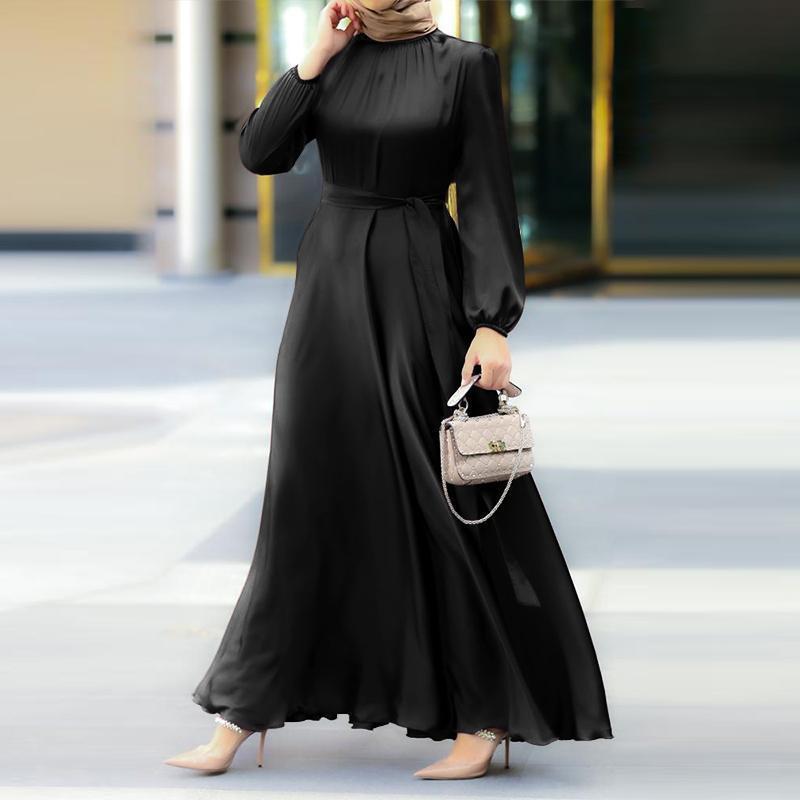 muslim dresses for ladies HZUX Women Long Dress Long Sleeve Women Abaya Dress Islamic National Robe at Amazon Women's Clothing store Product Description [Hot Item] Muslim Dress Ladies