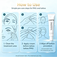 Crème de Soin Pré-Procédure YUGONG Tube Blanc en Gros, Marque Privée pour Microblading, Sourcils, Lèvres et Maquillage Permanent