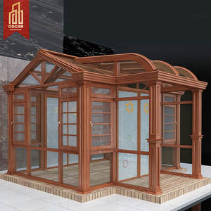 Serre de jardin en aluminium 4 saisons, <span class=keywords><strong>toit</strong></span> en verre trempé, <span class=keywords><strong>prix</strong></span> abordable, design à <span class=keywords><strong>double</strong></span> pignon, préfabriqué, maison d'hiver, véranda - Product Image 4