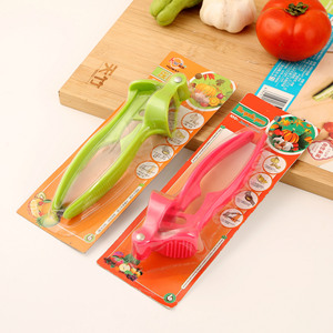 Garlic Press Plastic Kitchen Gadget Multi Function Green And Magenta Color Hand Wash Only - Product Image 3