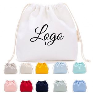 Custom LOGO 21 Colors Portable Canvas Drawstring Bag Reusable Storage Bags <b>for</b> Home Travel Toiletries Cosmetics Jewelry Storage - Product Image 1