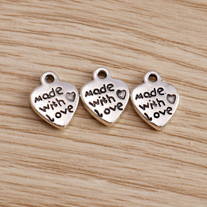Weny, <span class=keywords><strong>50</strong></span> piezas por paquete: Pequeño y exquisito colgante en forma de corazón grabado con letras en inglés para parejas - Product Image 4