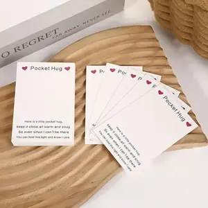 Tarjetas de abrazo de bolsillo de papel revestido duradero, 500 Uds., papel Kraft, saludos sinceros, <span class=keywords><strong>folleto</strong></span> de tapa dura para familiares y amigos - Product Image 5