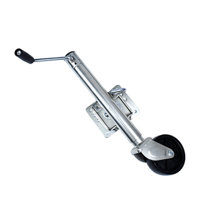 Gato de elevación para remolque de metal galvanizado con fijación por tornillos, capacidad de 1000 LBS, rueda giratoria de goma de 6 pulgadas, recorrido de 10 pulgadas, altura máxima de 22.5 pulgadas - Product Image 4