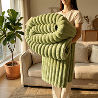 Couverture en fausse fourrure de lapin toute saison, en polaire épaisse et flanelle, douce et moelleuse, pour la maison, couverture de canapé moelleuse
