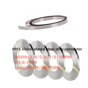 Tira de Acero Niquelado de 0.15mm, Tamaños Personalizados de 5/7/8/10/15/20mm, Longitudes de 1M 5M 10M, Pieza de Contacto para Baterías 18650/Herramientas Eléctricas/ESS - Product Image 1