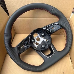 Volant personnalisé tout cuir pour Audi A3 A4 B6 <span class=keywords><strong>RS6</strong></span> C8 RS3 8V SQ8 SQ5 B8 B8.5 B9.5 Q3 S3 R8, style sport - Product Image 6