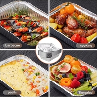 CB61 8700ml Full Steam Pan Deep Prestige Barbecue Verpackungsbehälter Silber Aluminium Einweg-Backblech Hochzeits-Speisebehälter