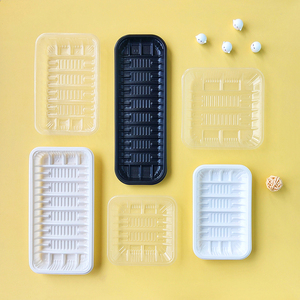 Durable Disposable <strong>Plastic</strong> <strong>Dessert</strong> <strong>Tray</strong> <strong>Square</strong> for Modern Catering Events Receptions Restaurant Food Service Party Tableware - Product Image 3