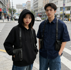 Nuova Borsa a Tracolla Multifunzionale Retrò in PU 2026, Borsa da <span class=keywords><strong>Uomo</strong></span> in Pelle Impermeabile Portatile con <span class=keywords><strong>Portafoglio</strong></span> e <span class=keywords><strong>Cintura</strong></span> - Product Image 4