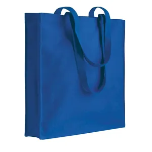 Bolsa de compras de algodón con fuelle, merchandising personalizado - Product Image 1