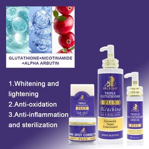 Hochwertiges, Schnell Wirkendes Hautaufhellungs-Set: Serum und Gesichtscreme als Eigenmarke, Dreifaches Glutathion Plus, Verbessert Falten - Product Image 4