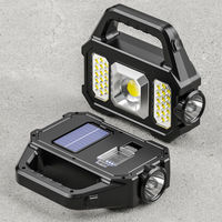 Lámpara DE TRABAJO LED de alto brillo Carga solar multifunción con ajuste de seis engranajes para acampar