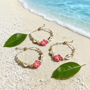 Cross-border European and American vacation style polymer clay flower <b>bracelet</b> <b>set</b>, hand-woven seashell <b>bracelet</b>, simple - Product Image 3