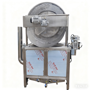 200公斤/小时 花生杏仁腰果批量油炸机 自动控温 电燃气半自动油炸机 用于加工企业 - Product Image 4