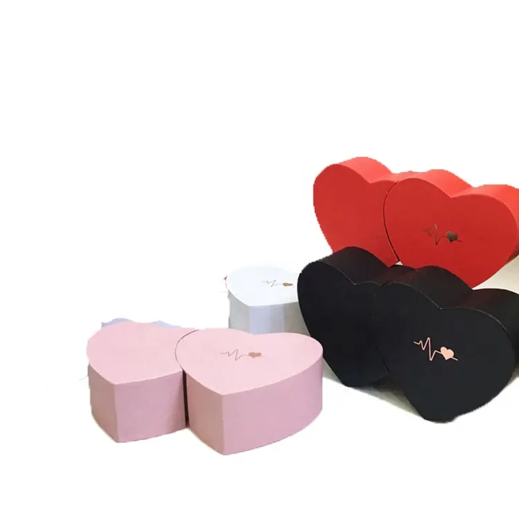 Оптовая Продажа с фабрики, роскошная индивидуальная подарочная упаковочная коробка с двойным сердцем, креативный подарок, шоколадный букет цветов, коробка для роз