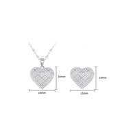 Ensemble de bijoux en cuivre de haute qualité, ensembles de bijoux en forme de cœur pour femmes, ensembles de cadeaux pour femmes, bijoux plaqués or 18 carats, vente en gros