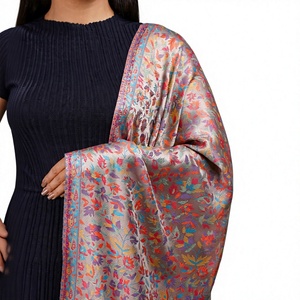Chal de Lana Pura con Diseño Jacquard de Animales Bohemios, Transpirable y Suave al Tacto, para Mujer, Ideal para Uso Diario y Viajes - Product Image 1