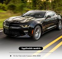 Volante Deportivo en Forma de D de Fibra de Carbono Real con Indicador de Cambio LED y Cuero Nappa para Chevrolet Camaro 2016-2020
