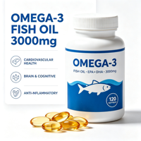 Gélules d'Oméga 3 DHA OEM ODM Marque Privée Vente en Gros 2000mg EPA DHA Huile de Poisson de Mer Profonde Soutien Cérébral pour la Santé Cardiaque