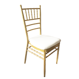 Chaise louis à dossier rond blanc, nouvelle collection de luxe, pour événement, vente en gros, couleur or et blanc - Product Image 6