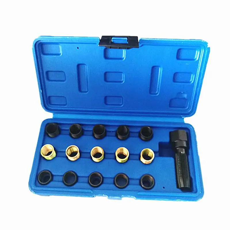 16pcs 14mm candela Rethread Kit alesatore Tap Thread Repair m14x1, 25 testata elicoidale per la riparazione di strumenti Auto veicolo Auto