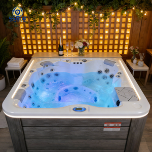 Jacuzzi Acrílico Moderno de Lujo, Independiente, para Exteriores, con Sistema <span class=keywords><strong>Balboa</strong></span>, para 4 Personas, Uso en Villas y Hoteles, Ecológico, Garantía de 5 Años, 50 - Product Image 1