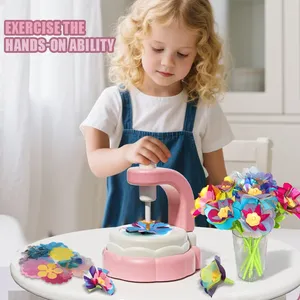 Jumon DIY Hand Embossing Machine Flower DIY Flowers Girls Birthday Building Block Flower Toy for Girl Weekend Gift JSD-8 - Product Image 1