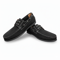 Chaussures bateau décontractées pour hommes en cuir nubuck faites à la main, basses, à lacets, légères, respirantes, anti-odeur, confortables et polyvalentes