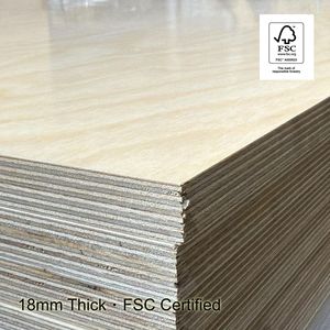 FSC-zertifizierte Baltische Birkensperrholzplatte 18mm, 4x8 Fuß – Vorbehandelt für Möbel & Schränke - Product Image 1
