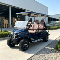Voiturette de golf électrique Rainbow 4 places 72V Lithium DOT US, couleur de carrosserie personnalisable, boîte arrière supplémentaire, rangement supplémentaire, modèle de luxe