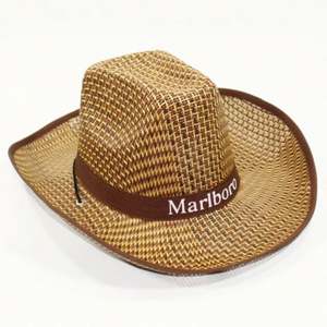 Chapeau de soleil d'été en paille naturelle, grand chapeau de cowboy mexicain de style western - Product Image 3