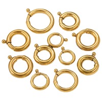 Fermoir à ressort en acier inoxydable plaqué or 18 ct DIY chaîne faite main pour bracelet collier accessoire de fabrication de bijoux