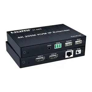 multipoint to multipoint hdmi extender over ip ethernet cat6 cable 4K 200M many to many point HDMI kvm extender